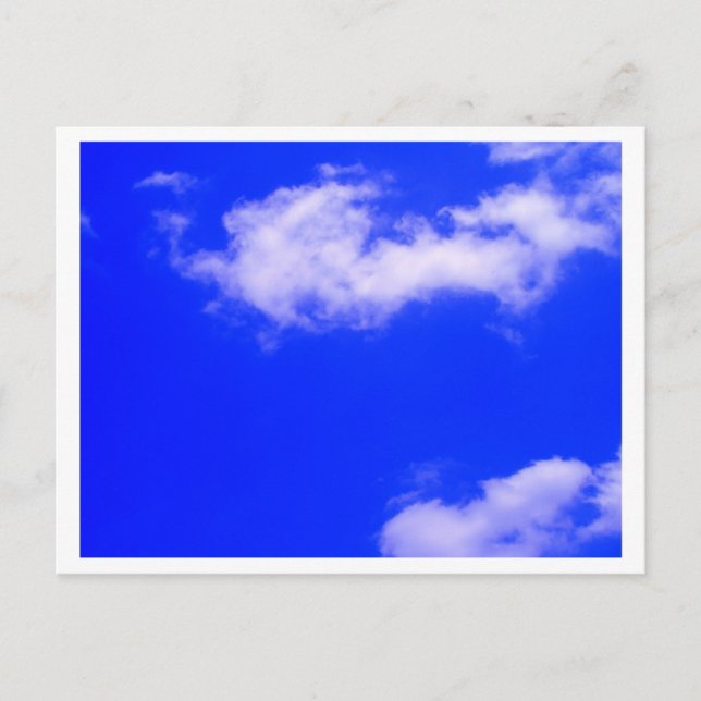Blauer Himmel und weiße Wolken Postkarte (Vorderseite)