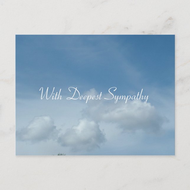 Blauer Himmel und weiße Wolken Postkarte. Postkarte (Vorderseite)