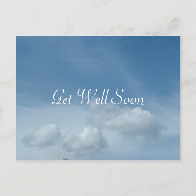 Blauer Himmel und weiße Wolken Postkarte. Postkarte (Vorderseite)