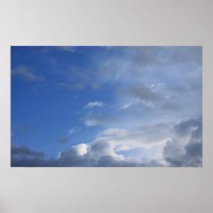 Blauer Himmel und Wolken Poster