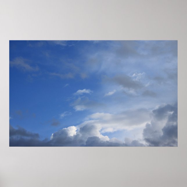 Blauer Himmel und Wolken Poster (Vorne)