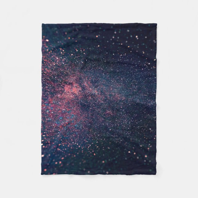 Blauer Himmel voller Sterne Fleecedecke (Vorderseite)