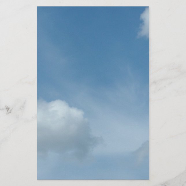 Blauer Himmel, weiße Wolken Briefpapier (Vorderseite)