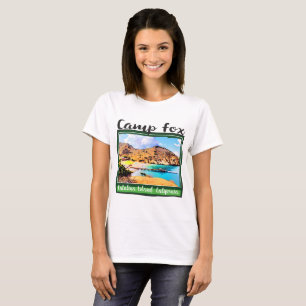 Blauer Himmel-weiße Wolken LagerFox im grünen Fe T-Shirt