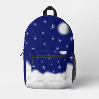 Blauer Himmel Wolken Bedruckter Rucksack