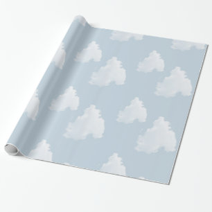 Blauer Himmel Wolken Geschenkpapier