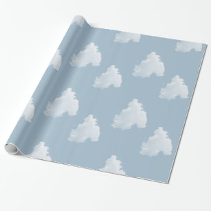 Blauer Himmel Wolken Geschenkpapier