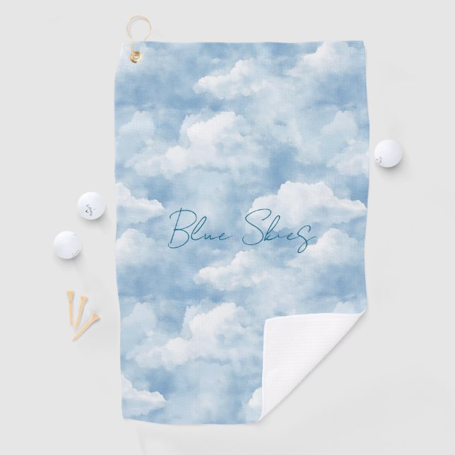 Blauer Himmel Wolken   Golfhandtuch (Insitu)