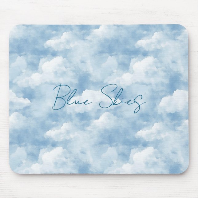 Blauer Himmel Wolken Mousepad (Vorne)