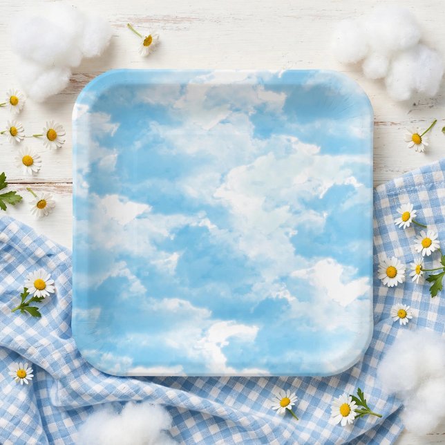 Blauer Himmel Wolken Pappteller (Von Creator hochgeladen)