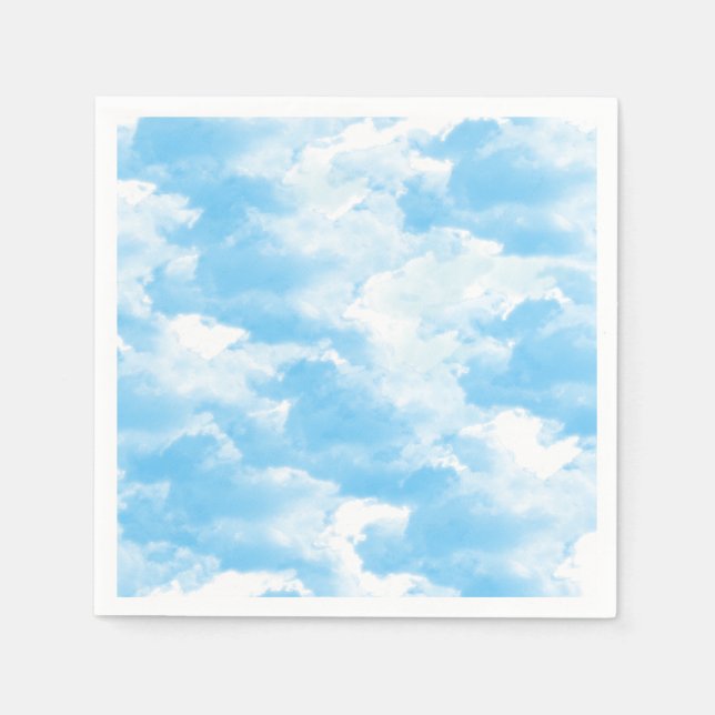 Blauer Himmel Wolken Serviette (Vorderseite)