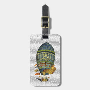 Blauer Himmelsluftballon Gepäckanhänger