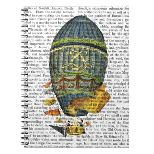 Blauer Himmelsluftballon Notizblock