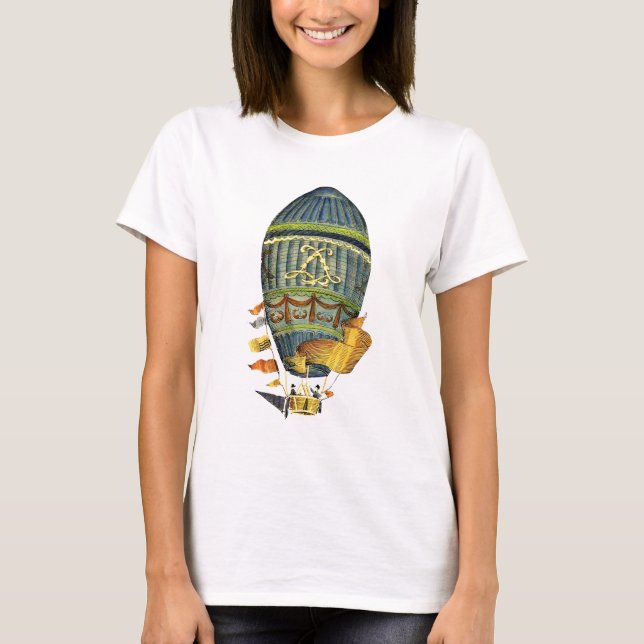 Blauer Himmelsluftballon T-Shirt (Vorderseite)