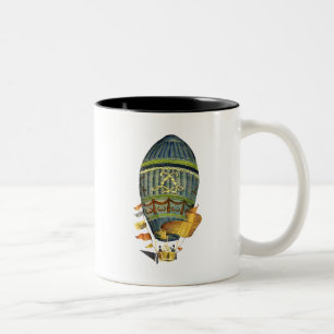 Blauer Himmelsluftballon Zweifarbige Tasse