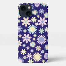 Blauer Hintergrund mit Blumenmuster