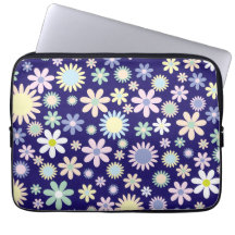Blauer Hintergrund mit Blumenmuster