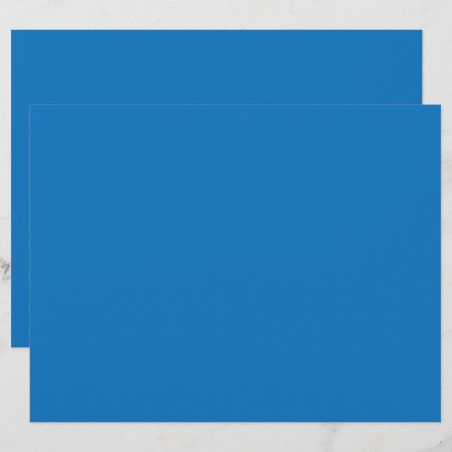 blauer Hintergrund mit schwarz-weißer Uhr Briefbogen (Vorne/Hinten)