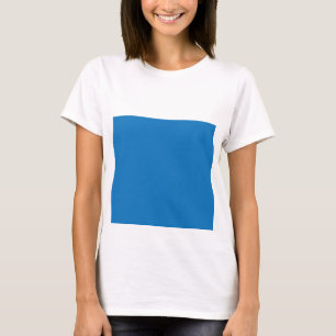 blauer Hintergrund mit schwarz-weißer Uhr T-Shirt