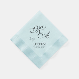 BLAUER HochzeitsCHEER! Standard Cocktail Napkin Serviette