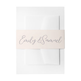 Blauer Hochzeitsempfang von Braut und Groom Names Einladungsbanderole