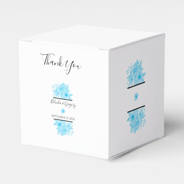 Blauer Hochzeitstag Geschenkschachtel (Vorderseite)