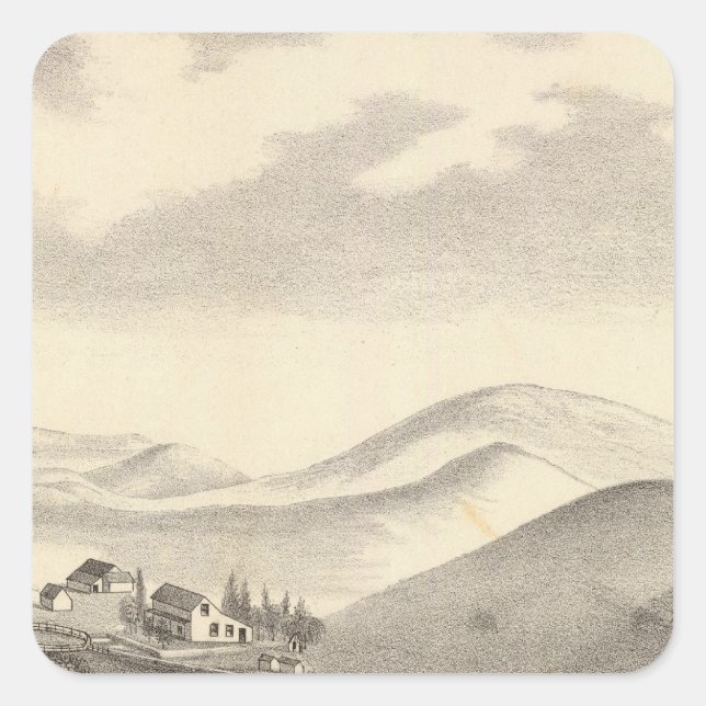 Blauer Hof, Missionsgipfel Quadratischer Aufkleber (Vorderseite)