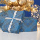 blauer Holzboden Geschenkpapier (Holidays)