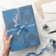 blauer Holzboden Geschenkpapier (Gifting)