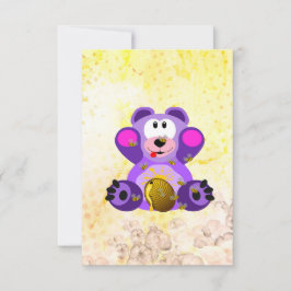 Blauer Honig Bär Dankeskarte