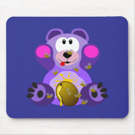 Blauer Honig Bär Mousepad