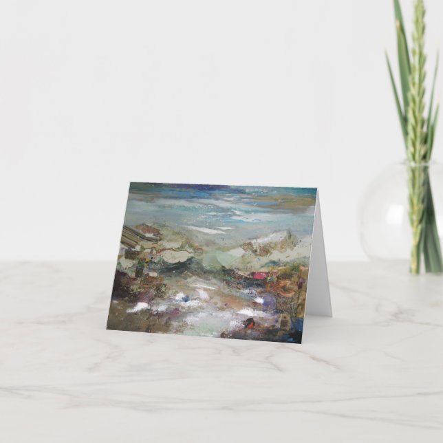 Blauer Horizont Notecard Karte (Vorderseite)