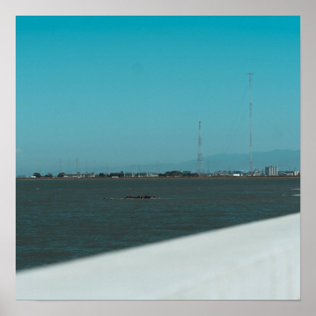 Blauer Horizont Poster (Vorne)