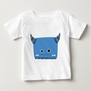 Blauer Horned Monster Baby T-shirt