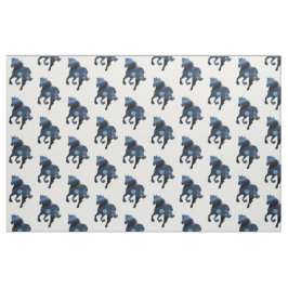Blauer Horse Stoff
