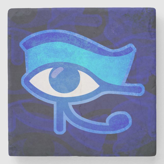 Blauer Horus Steinuntersetzer (Vorderseite)