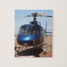 Blauer Hubschrauber