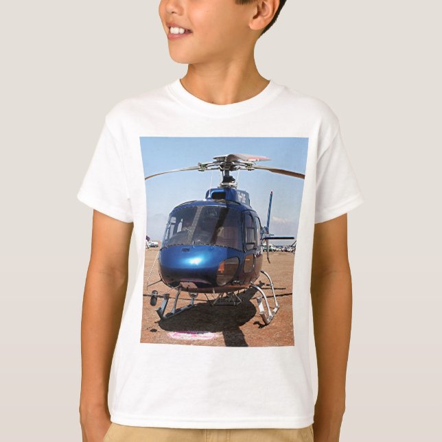 Blauer Hubschrauber T-Shirt (Vorderseite)