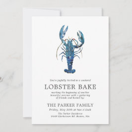 Blauer Hummer Einladung