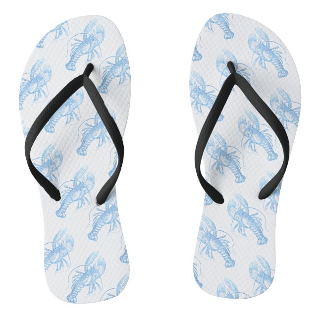 Blauer Hummer Flip Flops (Fußbett)
