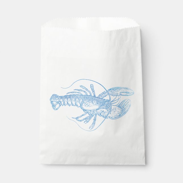 Blauer Hummer Geschenktütchen (Vorderseite)