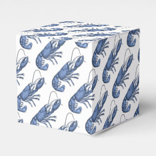 Blauer Hummer Retro-Vintage-Bild Geschenkschachtel
