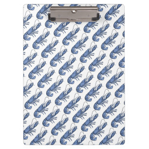 Blauer Hummer Retro Vintage Bild Klemmbrett