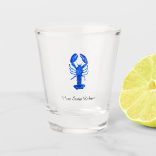 Blauer Hummer Schnapsglas
