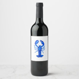 Blauer Hummer Weinetikett