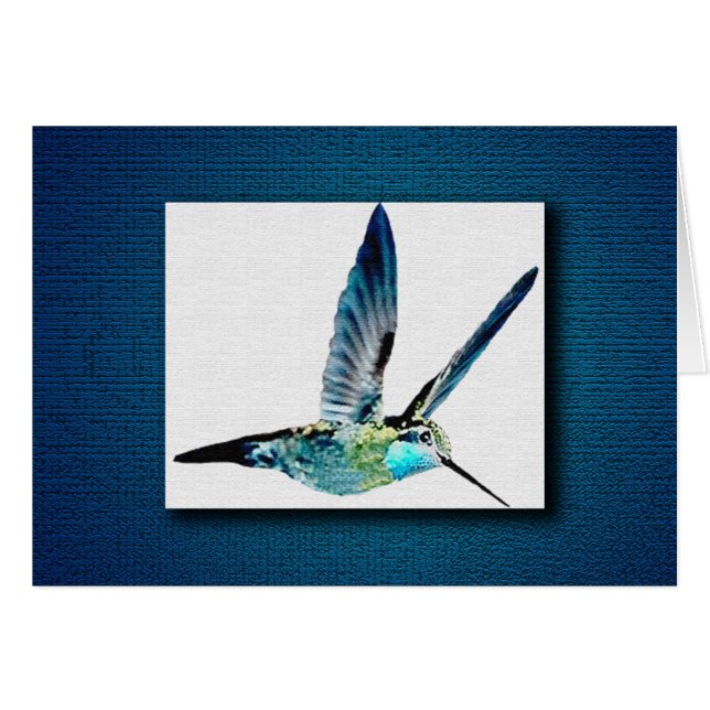 Blauer Hummingvogel (Vorderseite (Horizontal))