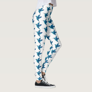 Blauer Hummingvogel Leggings