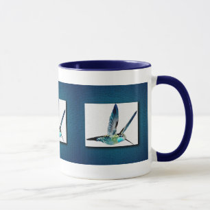 Blauer Hummingvogel Tasse