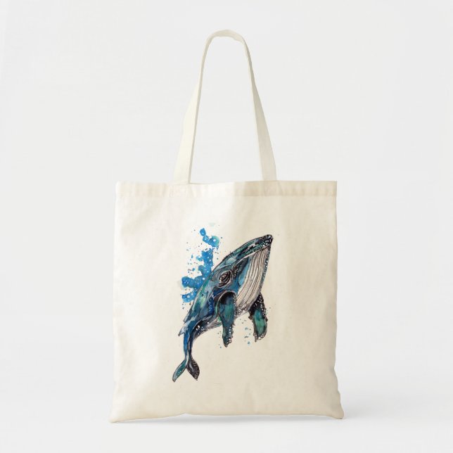 Blauer Humpback Whale Tragetasche (Vorne)