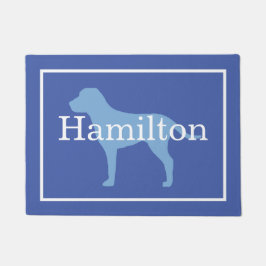 Blauer Hund Fußmatte